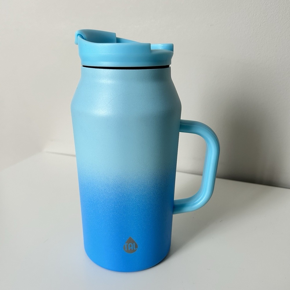 TAL Basin Blue Fade Ombre 40oz Sports Outdoors Water Hydration Bottle Mug